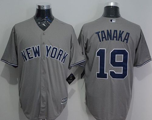 Yankees #19 Masahiro Tanaka Grey New Cool Base Stitched MLB Jersey